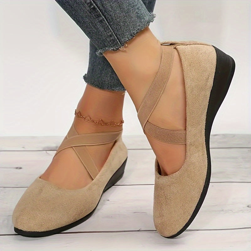 IvyShape | Comfortable Flat Wedges