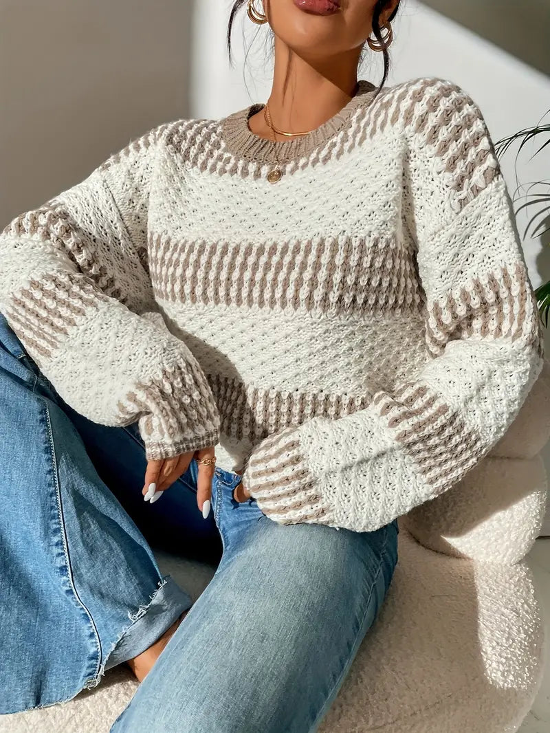 Ivyshape | White Women Structured Knit Sweater