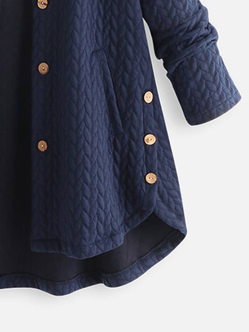 Ivyshape | Warm Button-Up Jacket