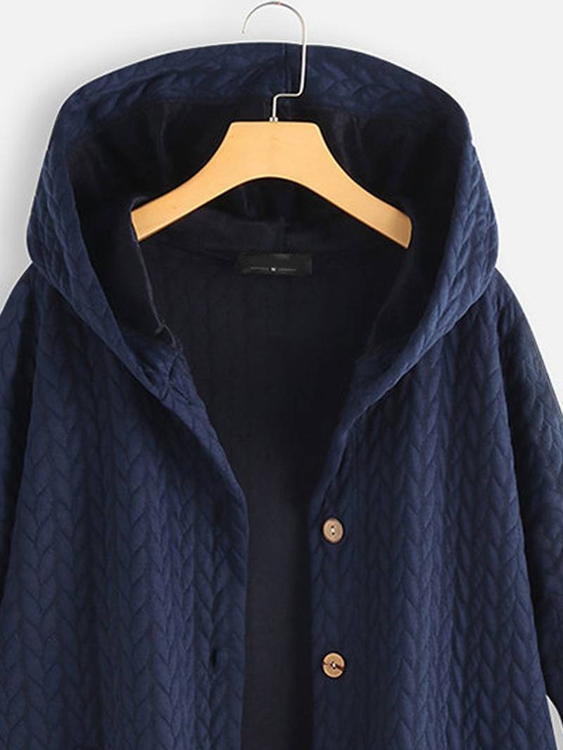 Ivyshape | Warm Button-Up Jacket