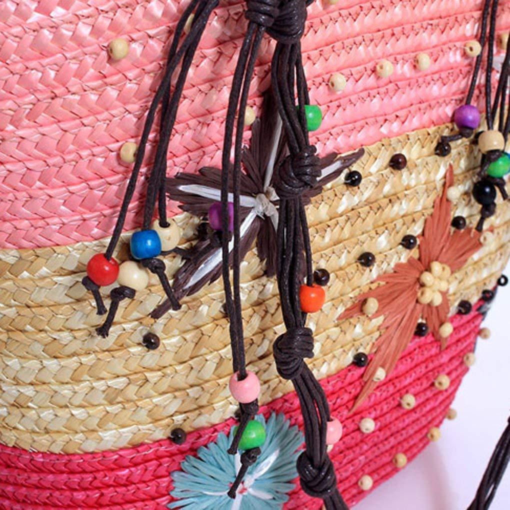 Starfish Embroidery Seaside Holiday Beach Straw Shoulder Bag