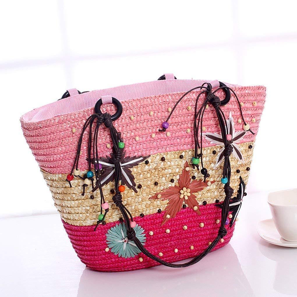 Starfish Embroidery Seaside Holiday Beach Straw Shoulder Bag