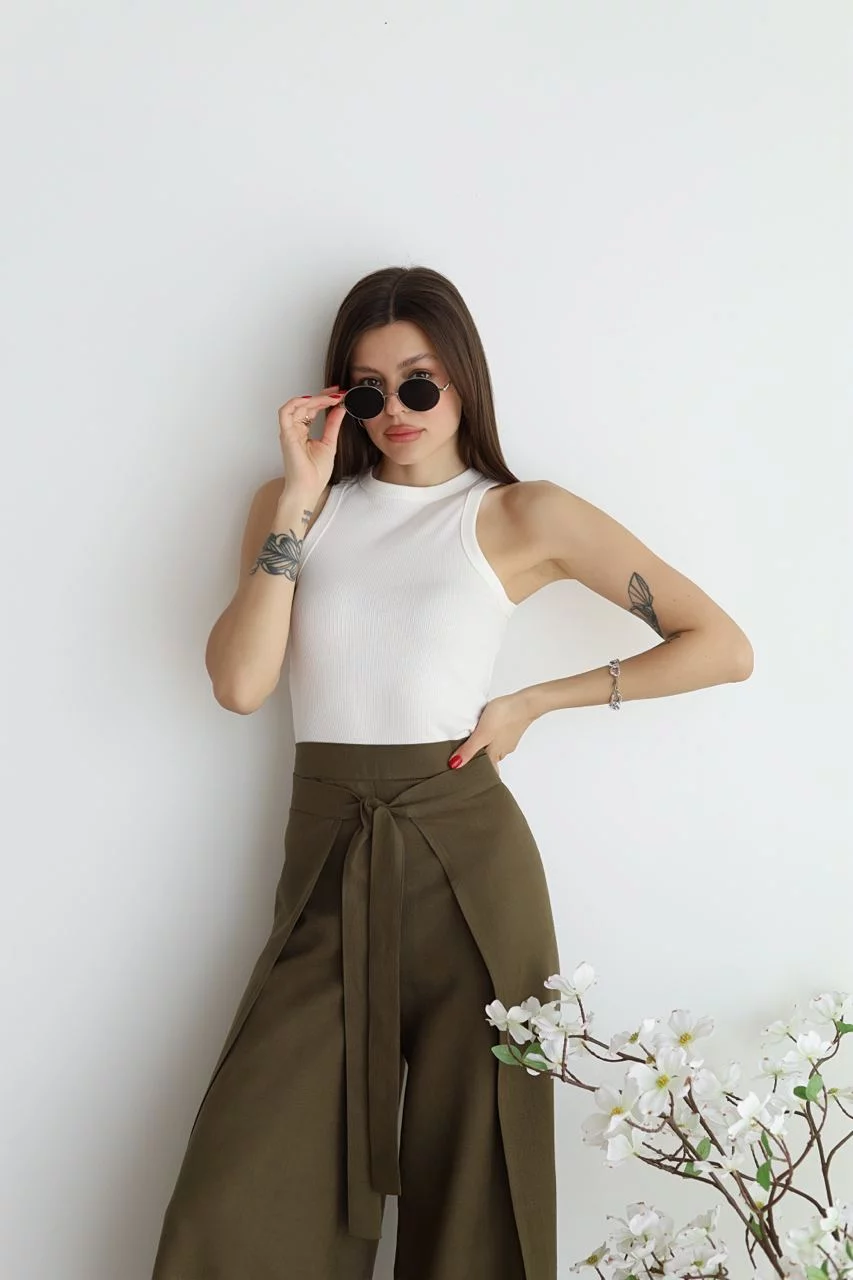 Ivyshape | Wide Crop Trousers