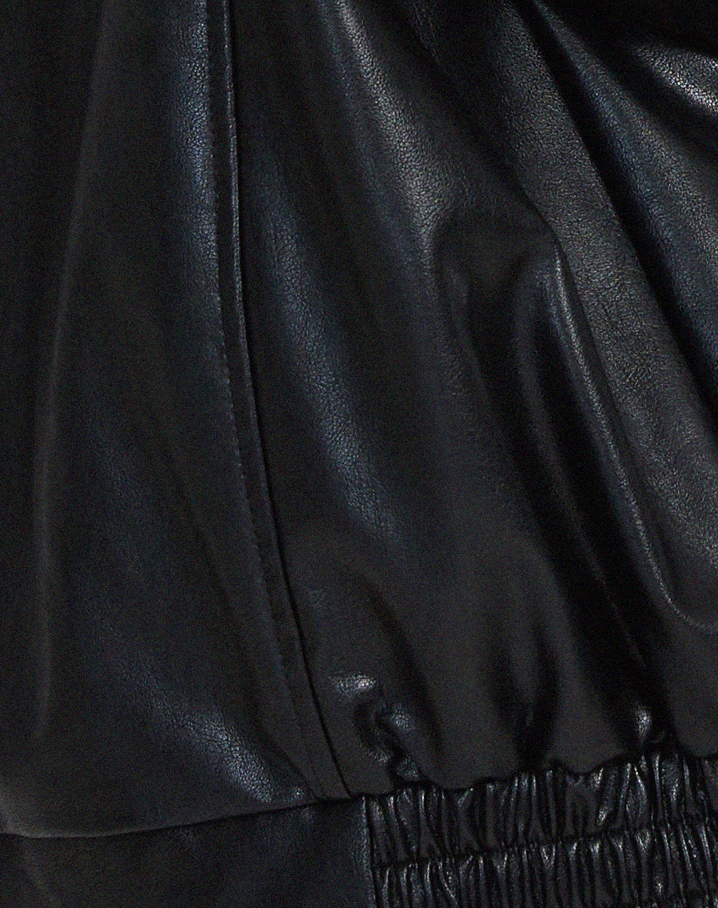 Ivyshape | Oversized Leather Jacket