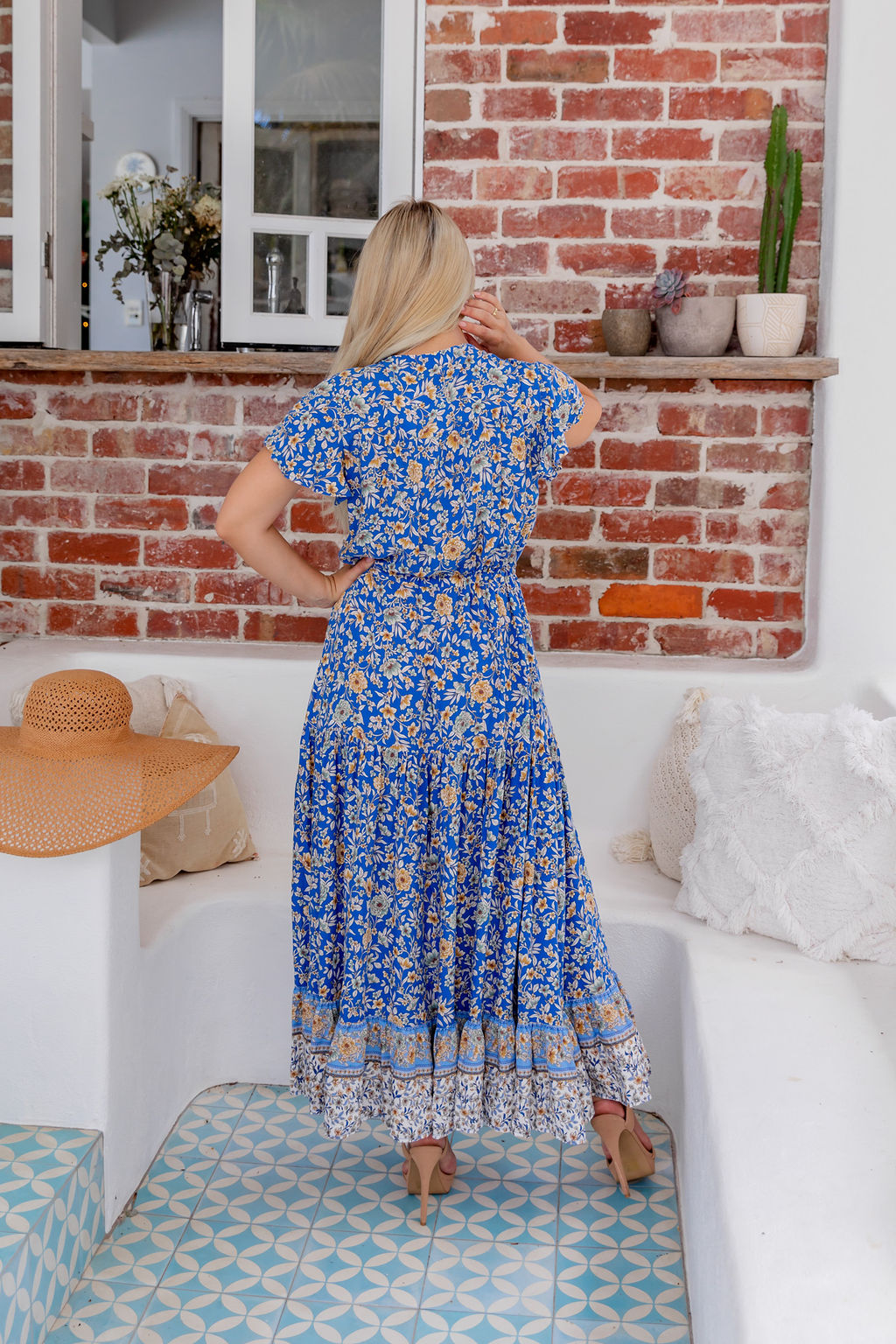 Cora Maxi Dress - Blue Wildflower