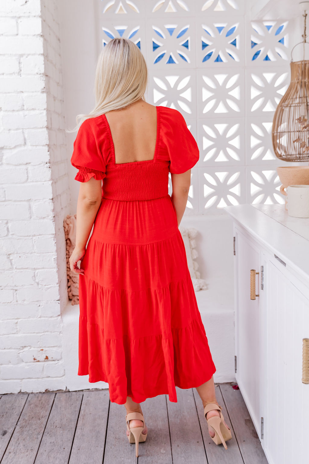 Zoe Dress - Crimson Red