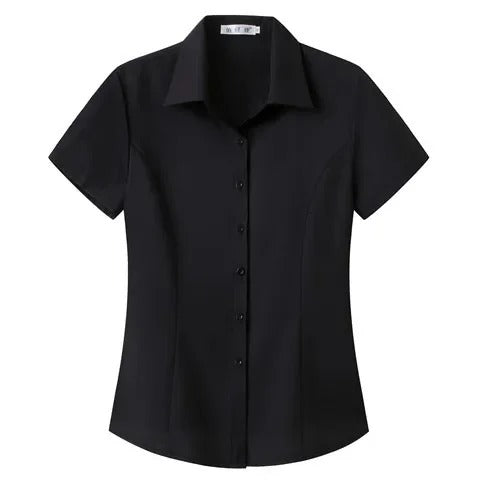 Sleek Fitted Short-Sleeve Shirt for Women