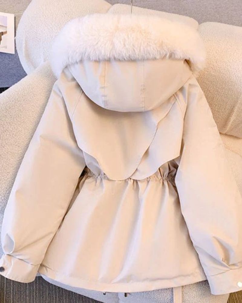 Ivyshape | Elegant Brévine Coat With Faux Fur Collar