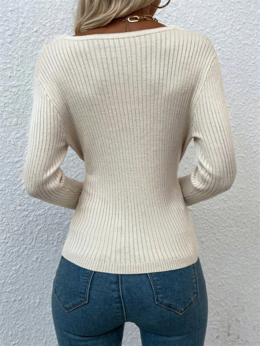 Ivyshape | Women's Casual Knitted Sweater Elegant Sweater