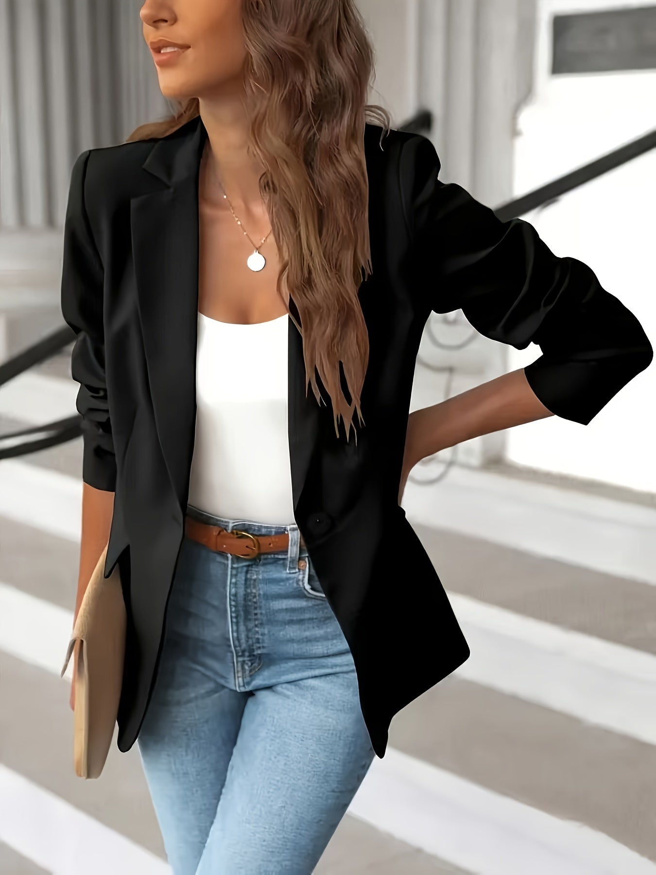 Ivyshape | Elegant Women's Blazer for Business and Fall Look