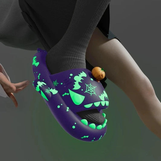 Creative Luminous Shark Slippers for Women