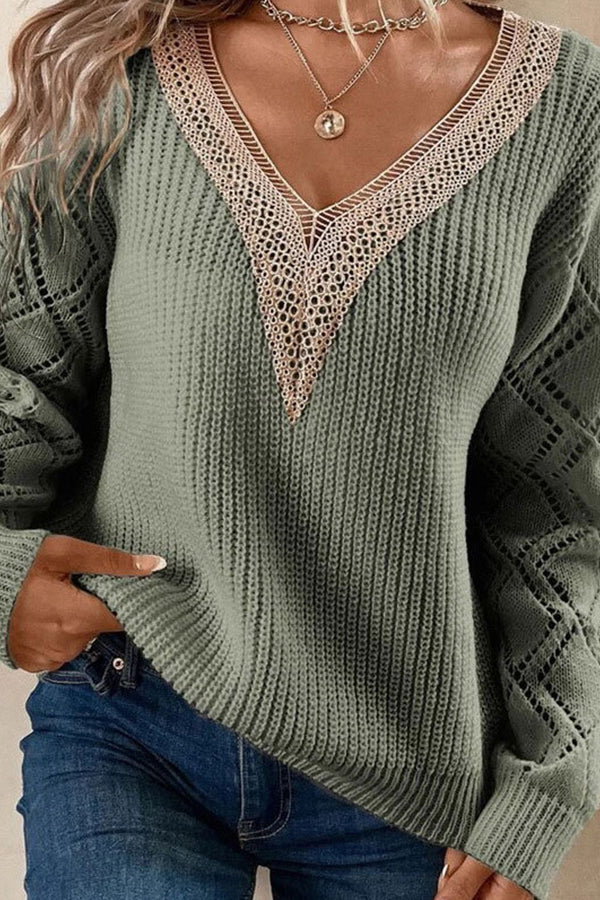 Ivyshape | Casual Pullover Women's Knitted Sweater