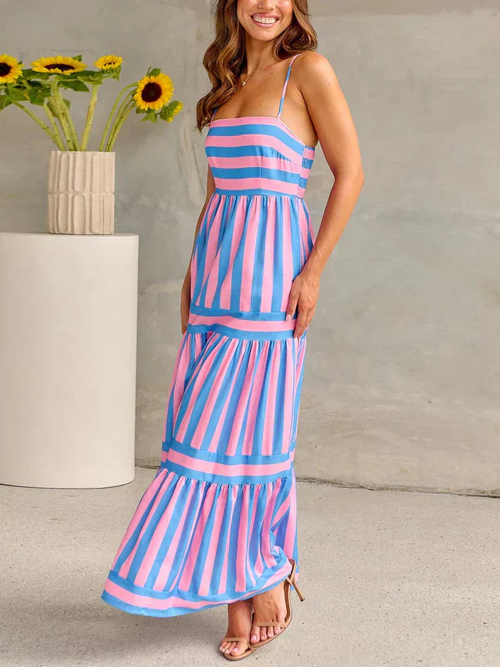 Striped Dress - Casual - Fashionable - Ideal for Summer