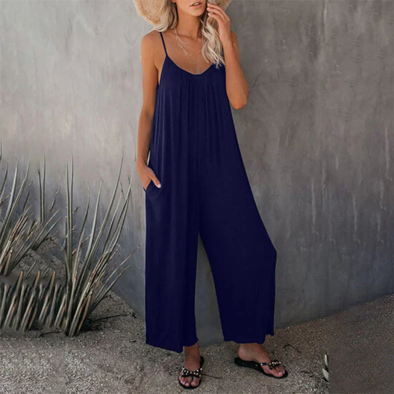 Ivyshape | Loose Sleeveless Stretchy Jumpsuit for Women