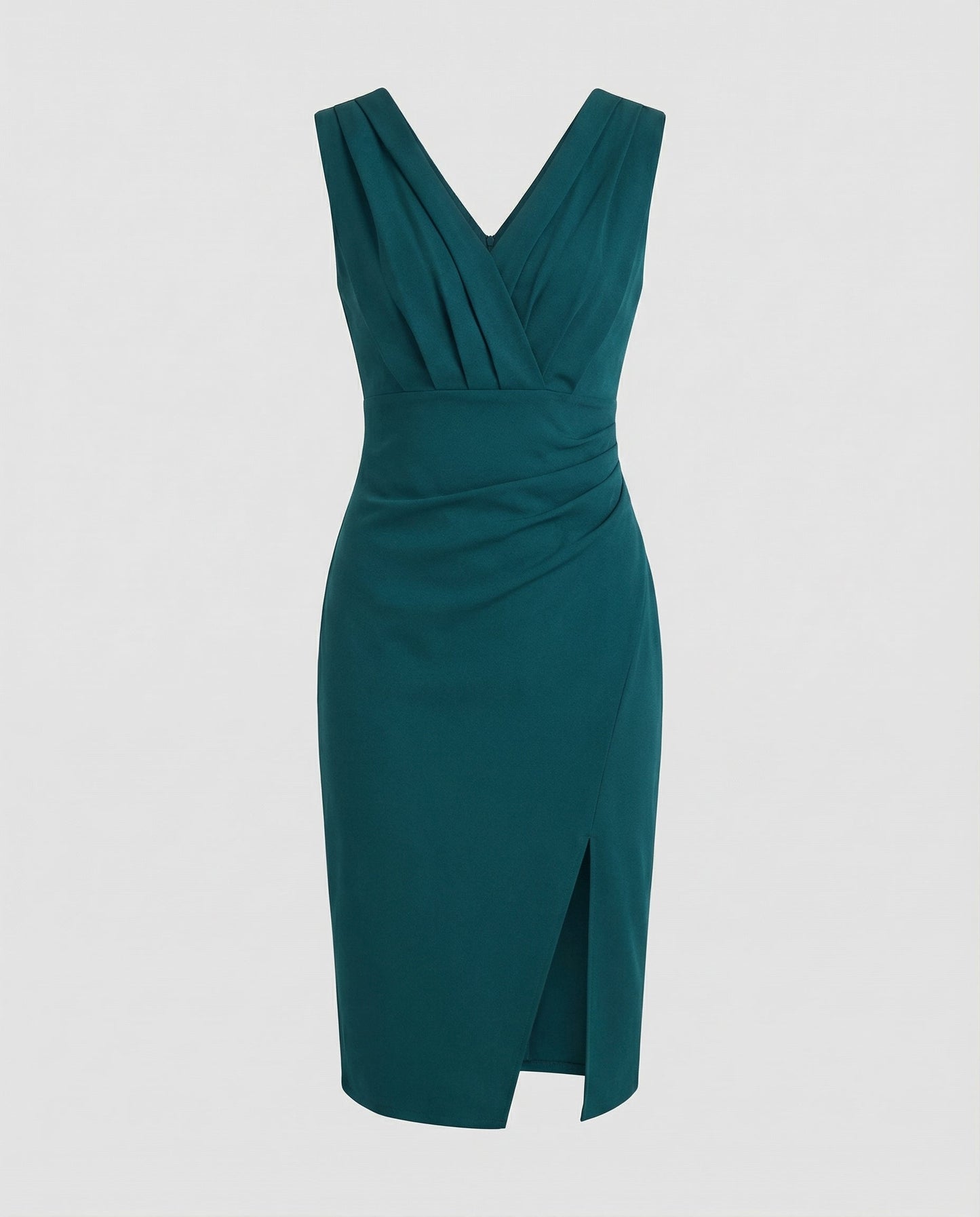 evening dress with elegant flowing silhouette and refined drape