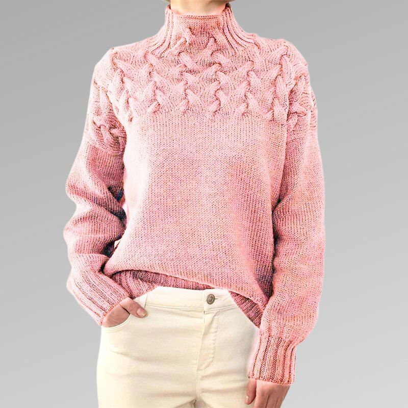 Ivyshape | Warm Stylish Knitted Turtleneck Jumper for Women