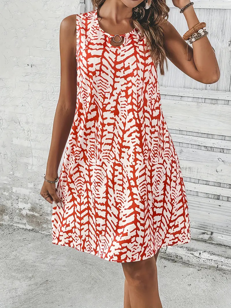 Ivyshape | Women's Mid Flowy Dress Summer