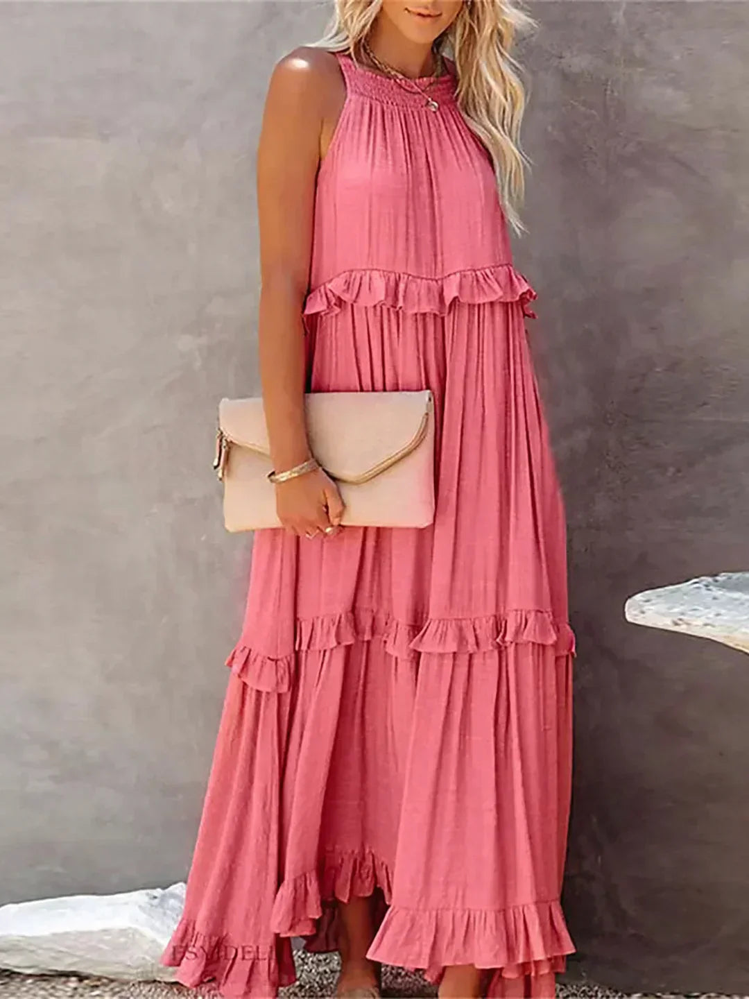 Ivyshape | Tiered Ruffle Maxi Dress