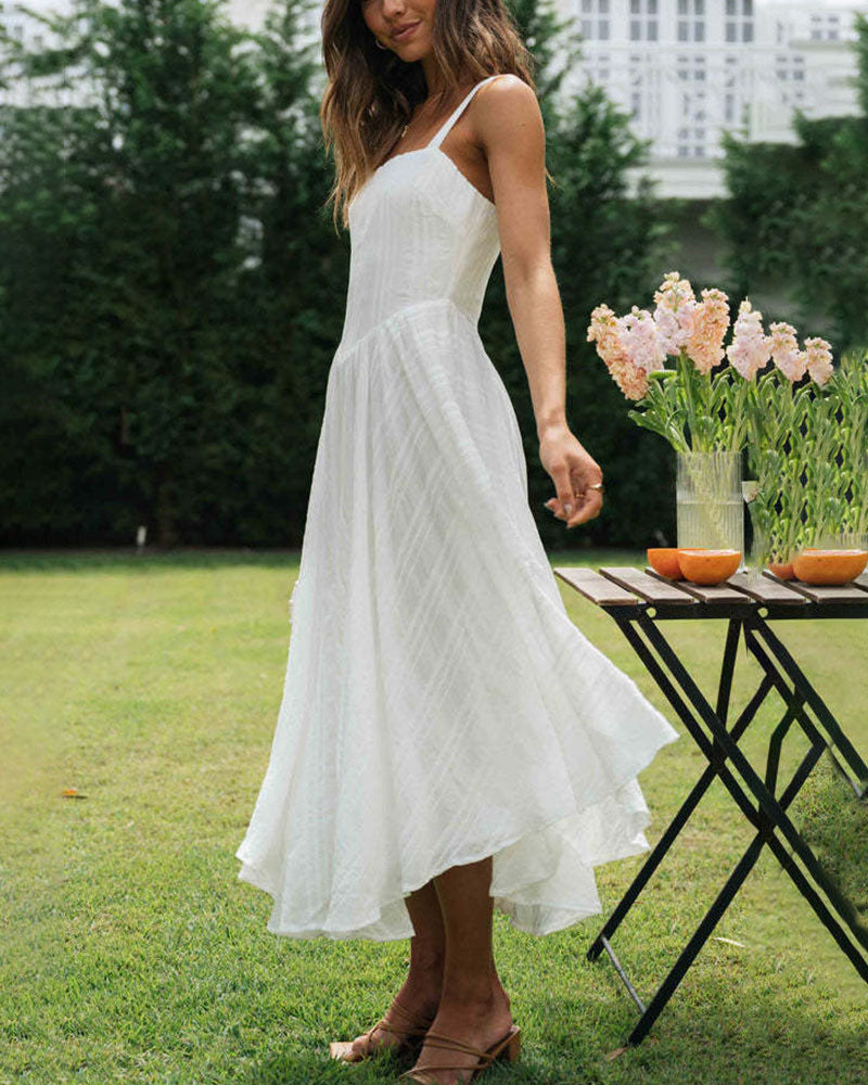 Sleeveless Sling Irregular Dress