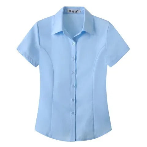 Sleek Fitted Short-Sleeve Shirt for Women