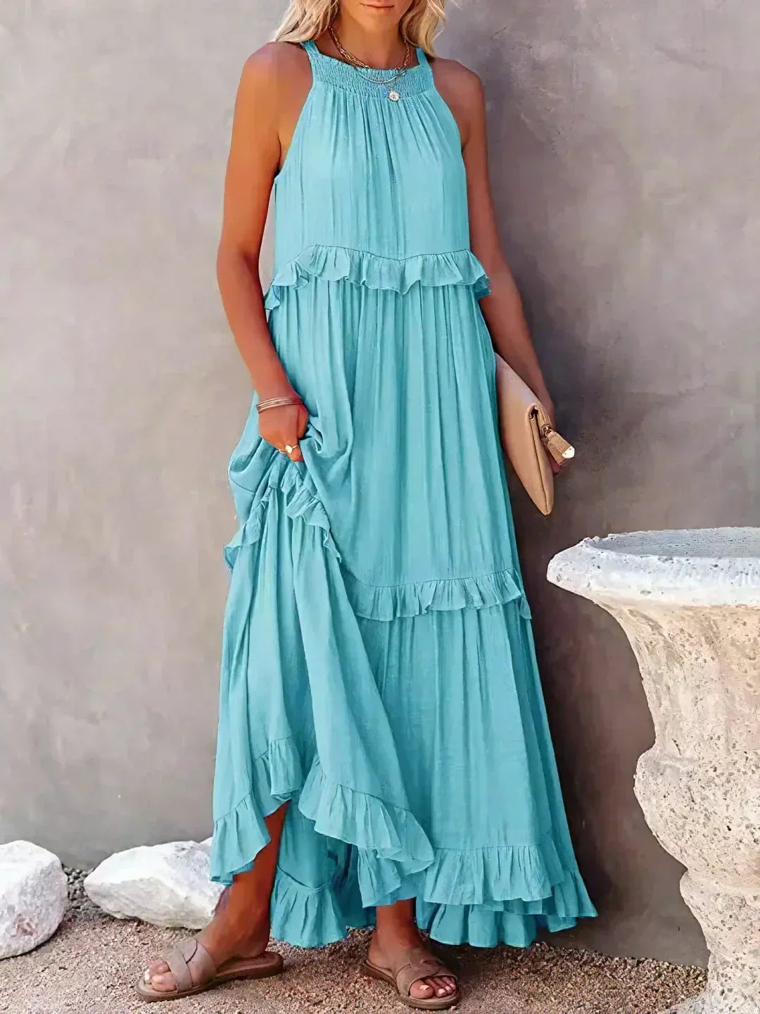 Ivyshape | Tiered Ruffle Maxi Dress