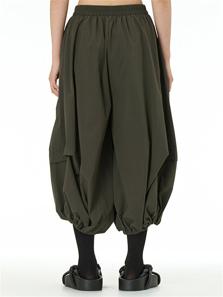 Women's Big Size Oversized Pleated Lantern Pants