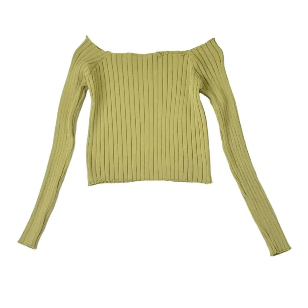 Stylish Slim Fit Knit Blouse for Women