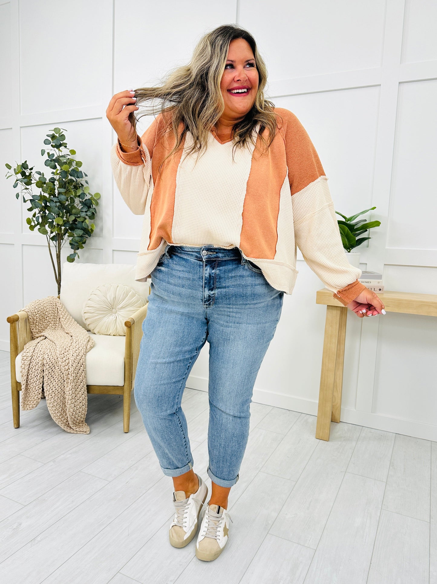 Ivyshape | Mid Rise Plus Size Classic Denim