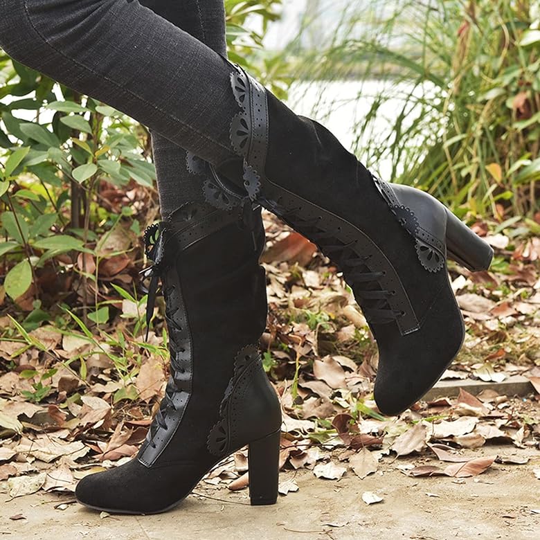 Ivyshape | Women's High Heels Boots Waterproof