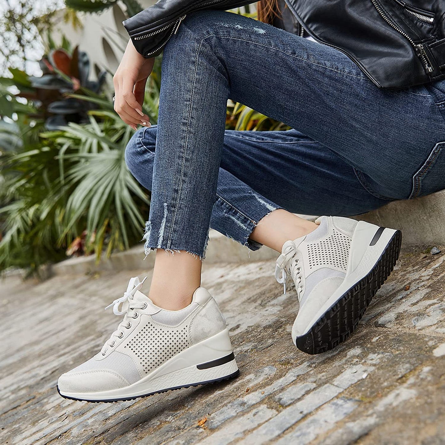 Ivyshape | Women's Wedge Sneakers for Style and Comfort