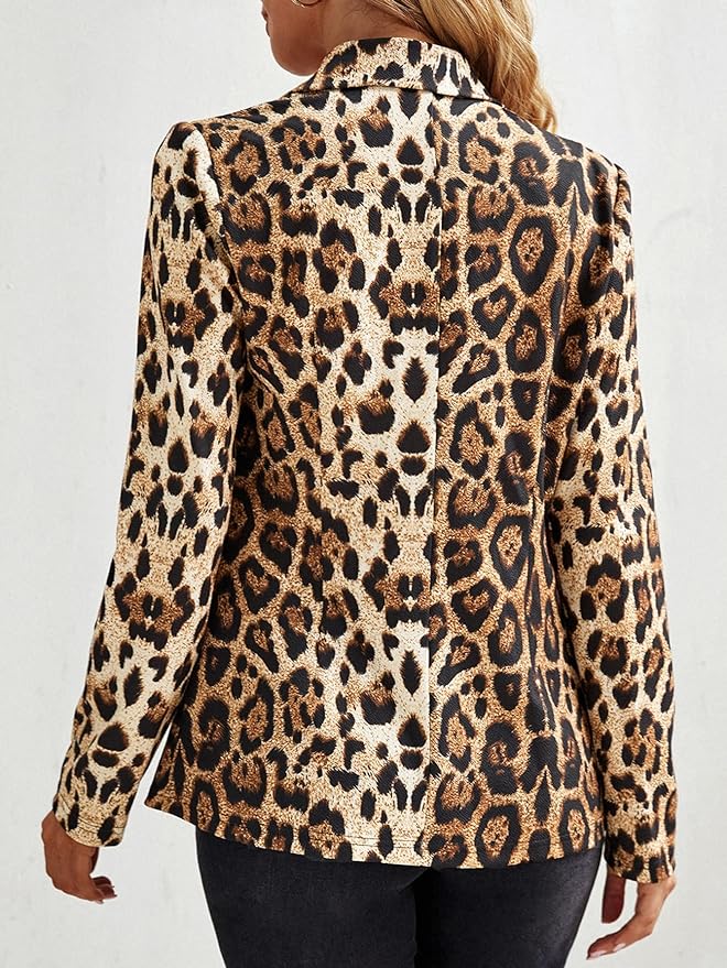 Ivyshape | Leopard Women's Blazer Felicia