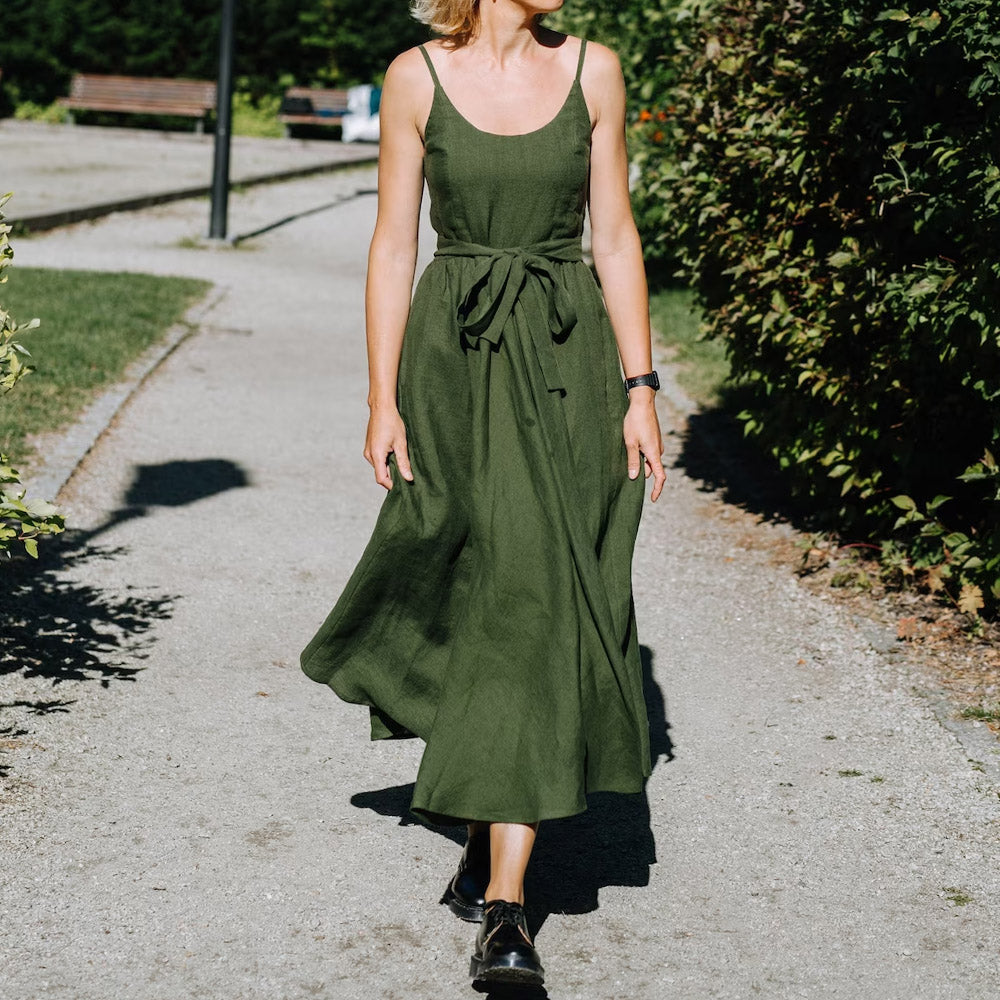 Casual Linen Slip Dress