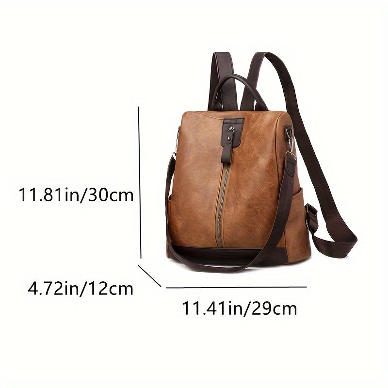 Security backpack for women, specially designed to prevent theft | Vegan Leather