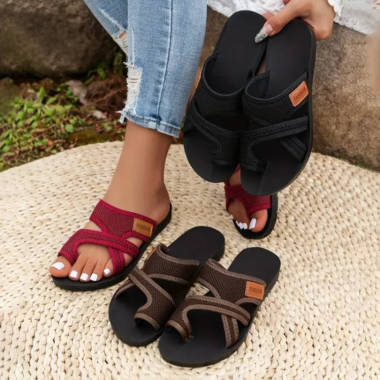 Ivyshape | Mesh Slide Sandals