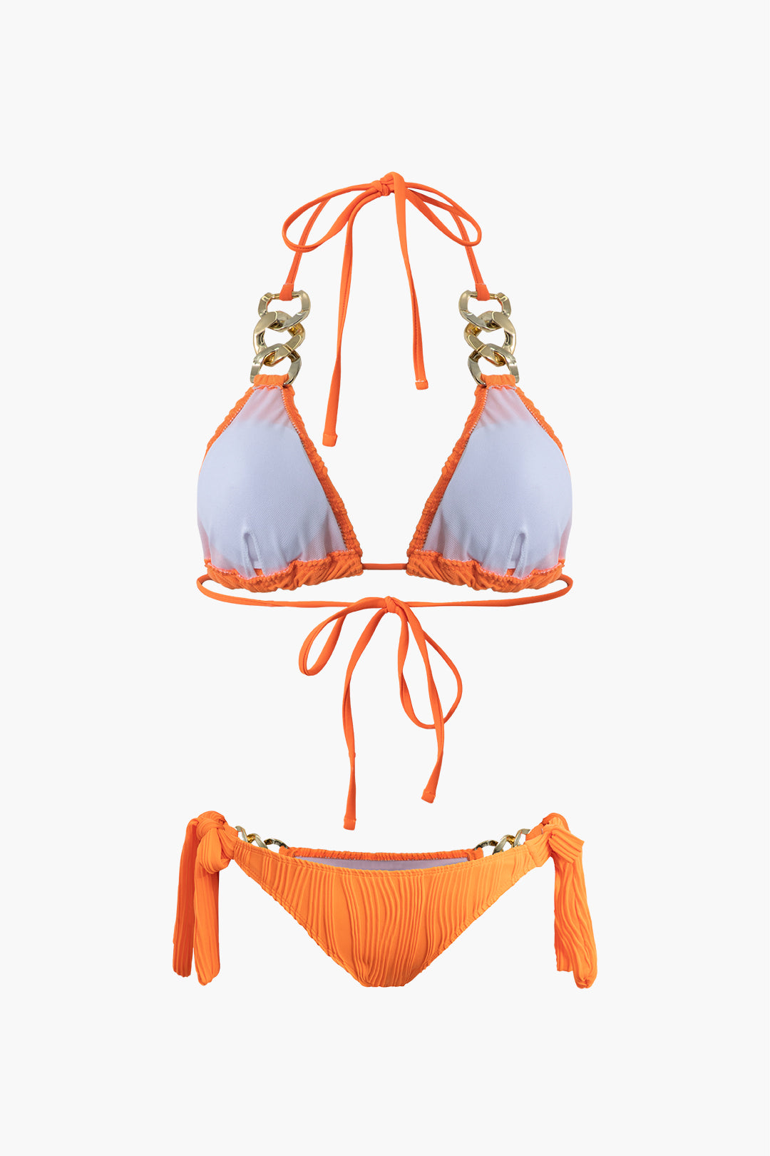 Ivyshape | Linked Tie Halter Bikini Set