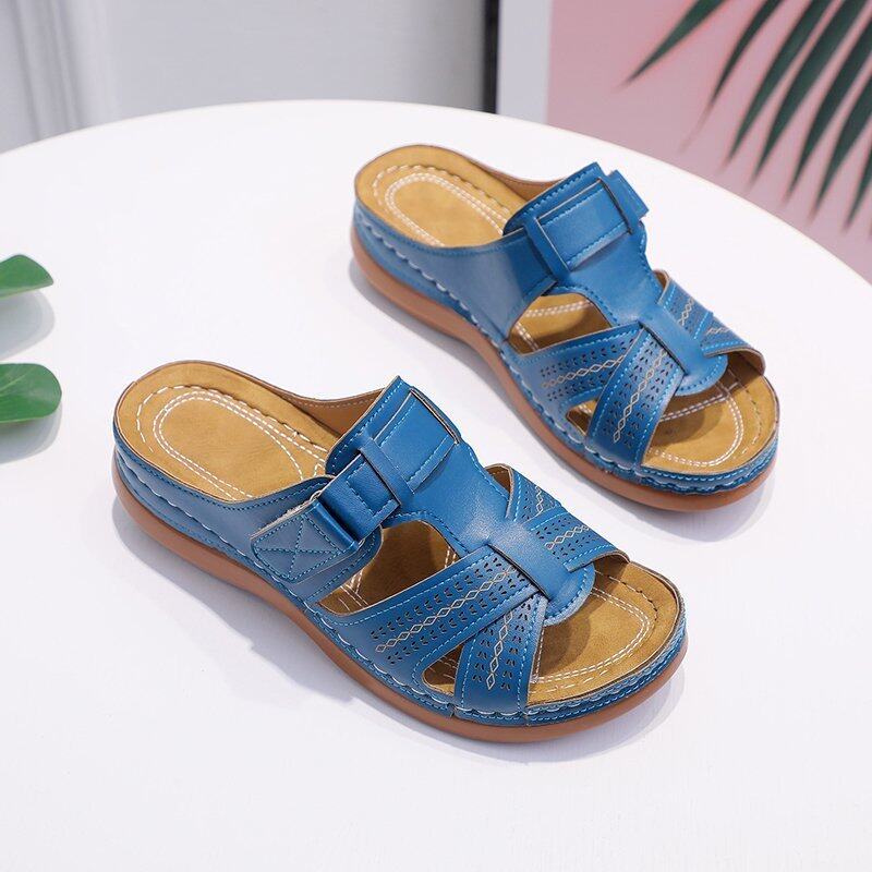 Ivyshape | Non-Slip Orthopedic Leather Sandals