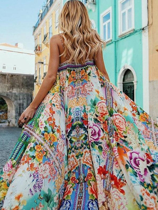 Spaghetti-neck Maxi Dress