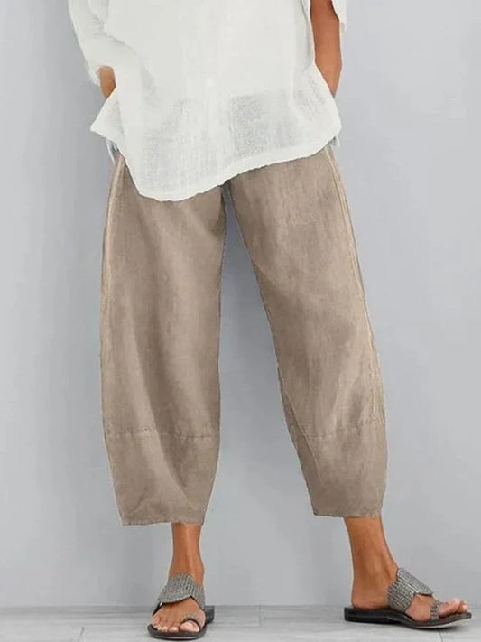 Ivyshape | Linen leisure pants for women
