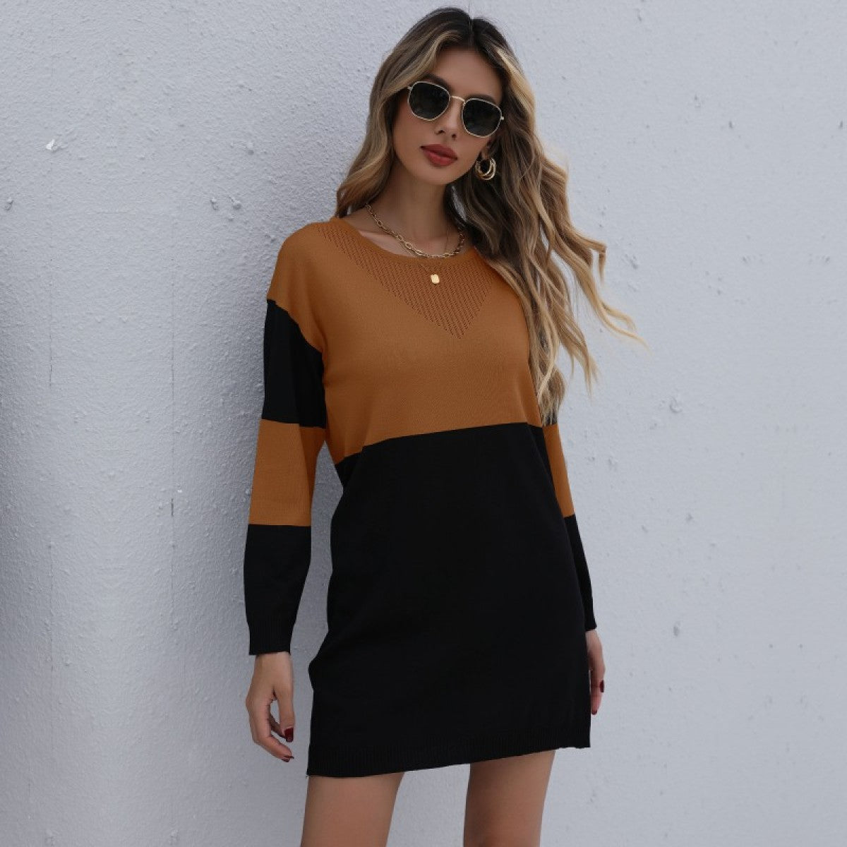 Summer Long Sleeve Sweater Dress | Perfect for Casual Days