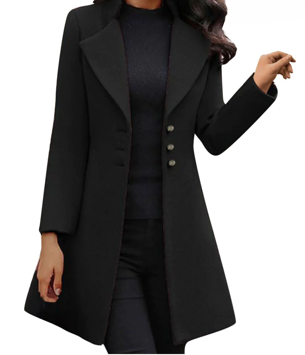 Wool Coat with Long Sleeves