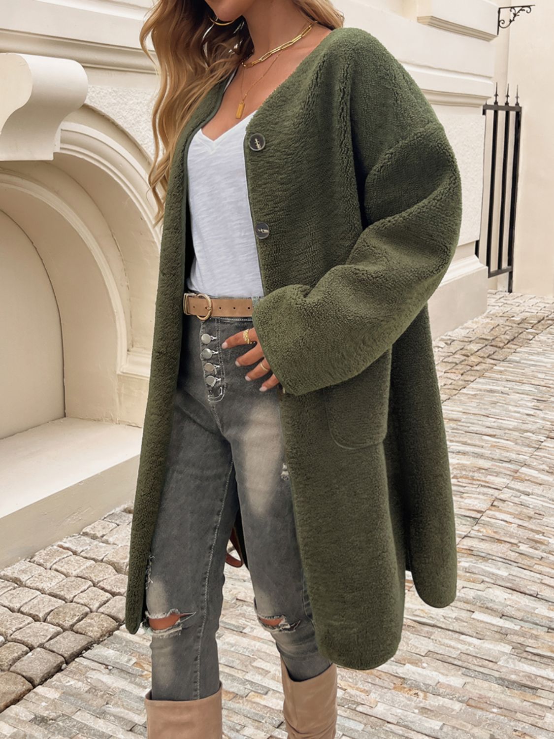 Ivyshape | Chic and Relaxed Winter Coat