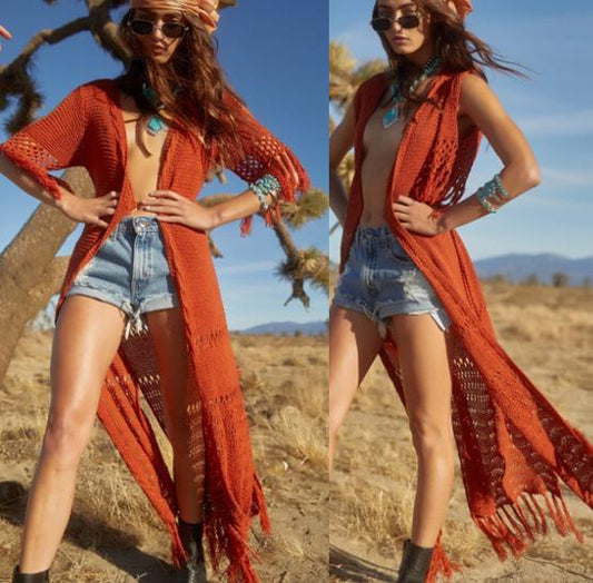 Beach Holiday Knitting Hollow Cover-Up