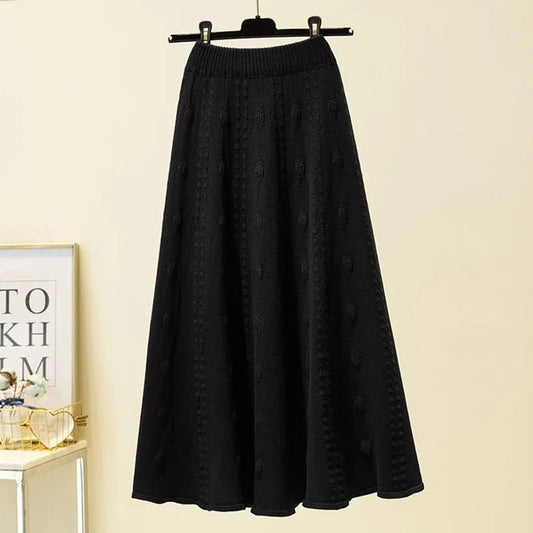 Ivyshape | Woolen Pleated Skirt