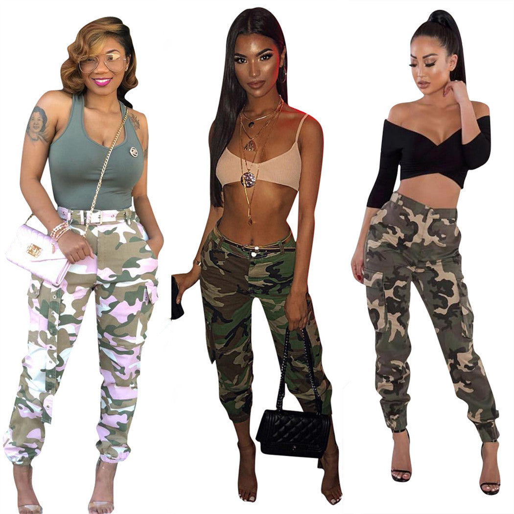 Women's Casual Crop Top and Elegant Chino Pants with Leopard Print Ivyshape