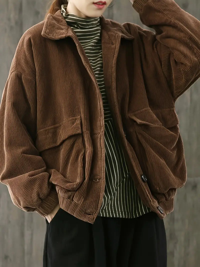 Ivyshape | Solid Color Button Jacket