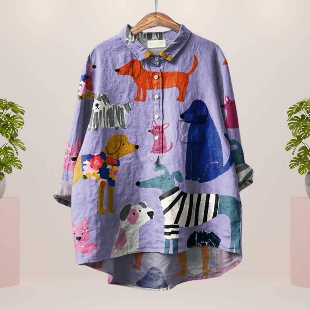 Ivyshape | Exclusive women's shirt with art print