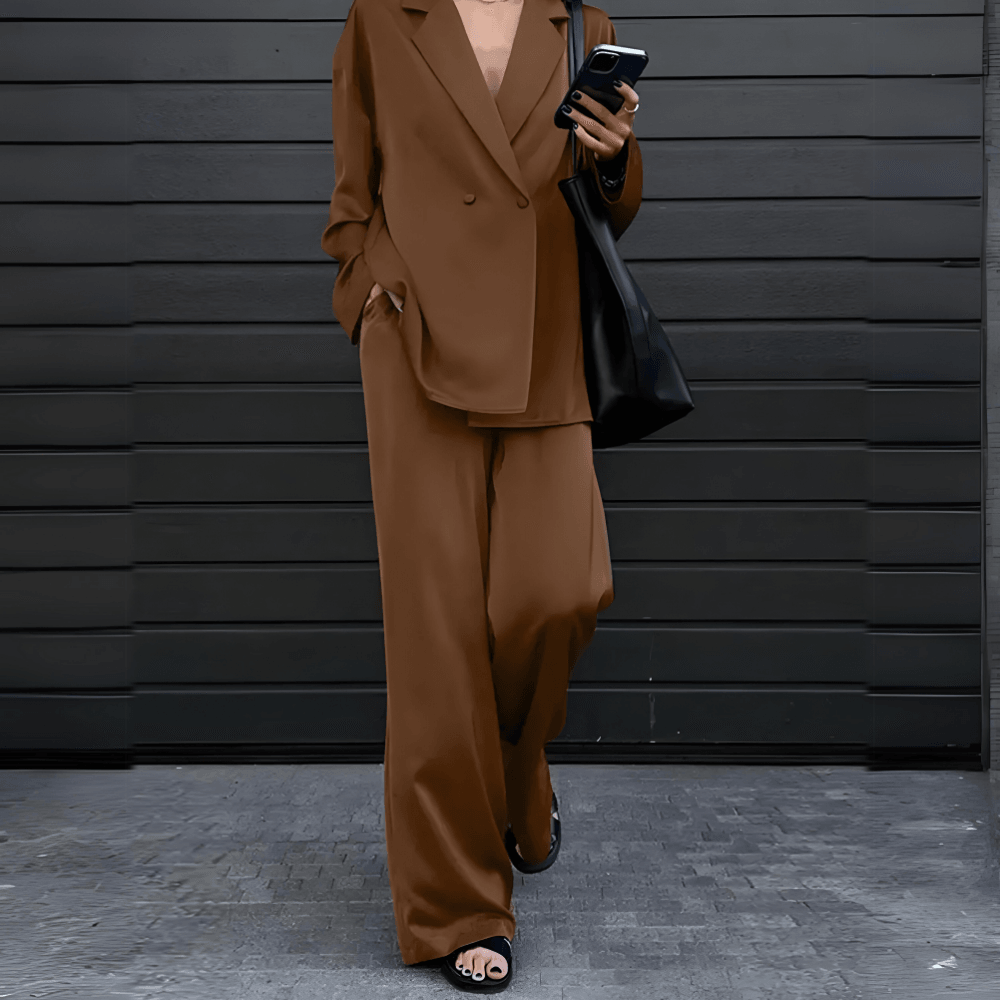 Ivyshape | Oversized, Two-Piece Office Suit