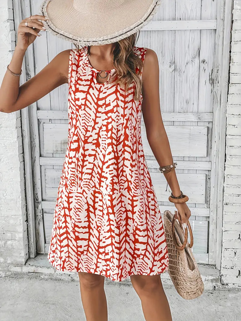 Ivyshape | Women's Mid Flowy Dress Summer