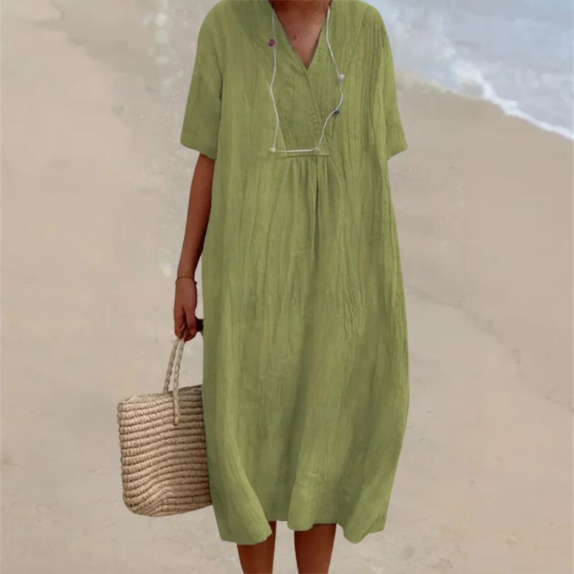 IvyShape | Comfortable dress made of linen