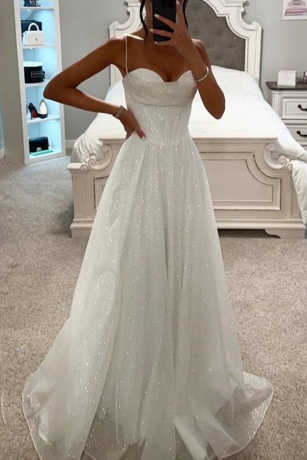 Ivyshape | Glitter Ball gown with lacing